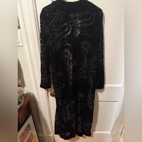 Black burnout velvet maxi duster - Picture 6 of 6